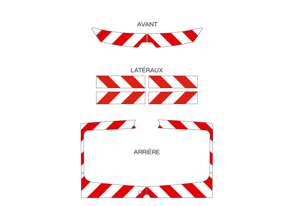 Kit de balisage prédécoupé Classe A RENAULT TRAFIC 2021-...